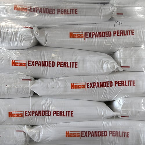 Hess Perlite packaged in 8-quart retail bags